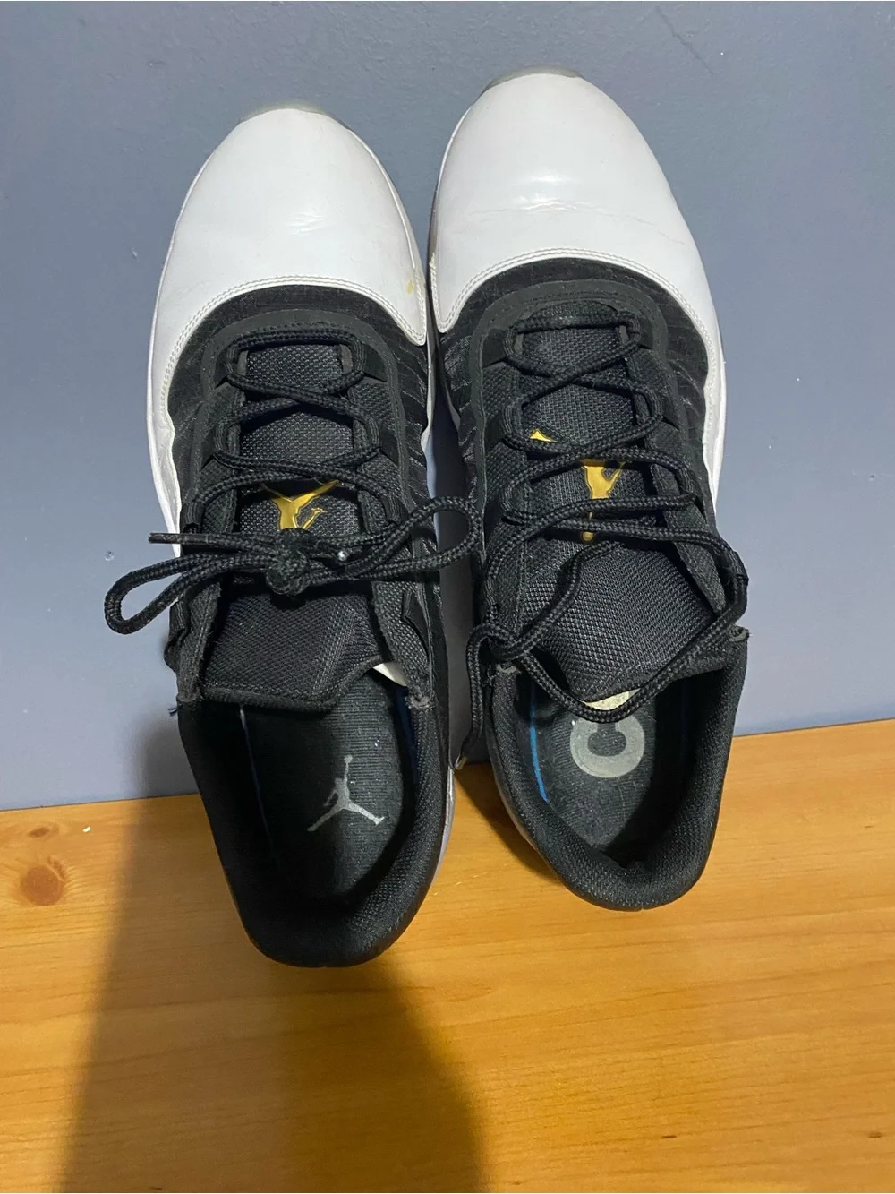 Jordan Men's Black, White & Gold Low-Top Sneakers